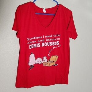 Snoopy Tee Shirt Womens Ideal T by Next Leval Size XL Red